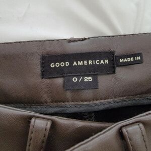 Good American Brown Better Than Leather Good Icon Pants